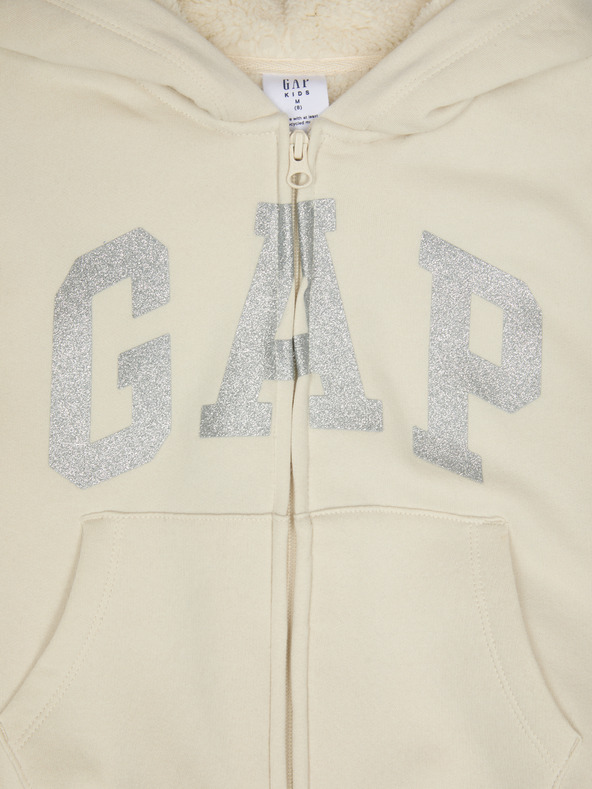 GAP Dětská zateplená sherpa mikina GAP