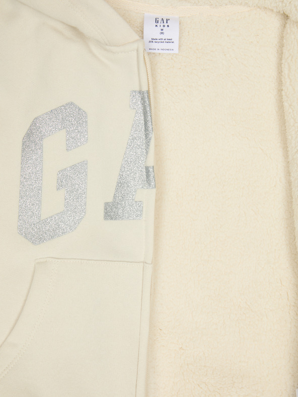 GAP Dětská zateplená sherpa mikina GAP