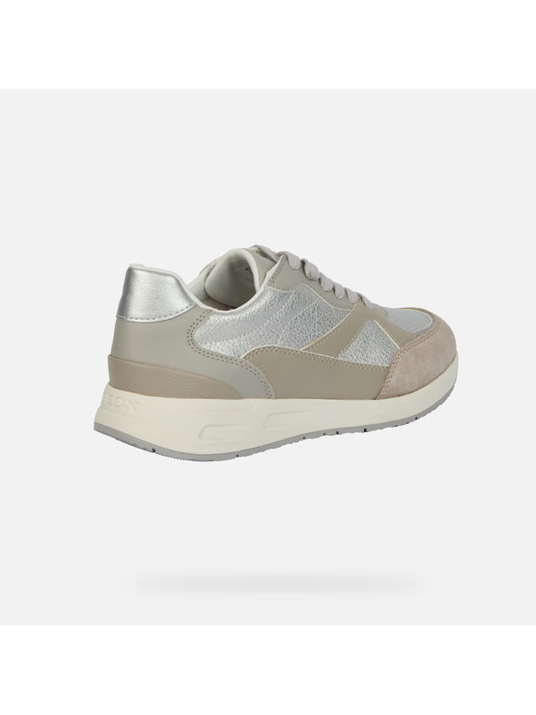 Geox Stříbrné dámské tenisky Geox Bulmya