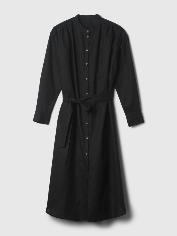 GAP Lněné košilové oversize šaty GAP