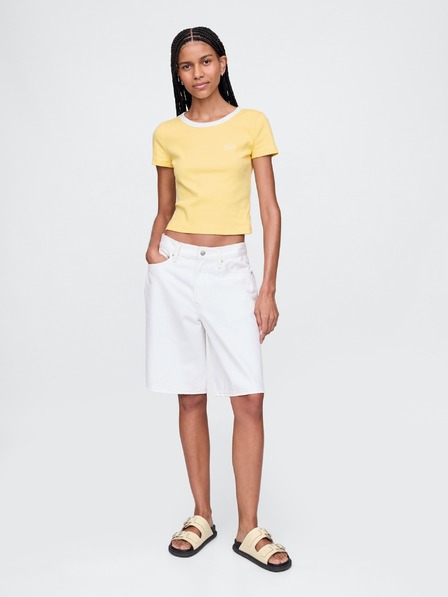 GAP Žebrované crop tričko GAP