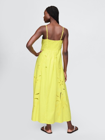 GAP Lněné maxi šaty GAP