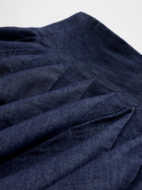 GAP Džínová plisovaná mini sukně GapStudio by Zac Posen GAP