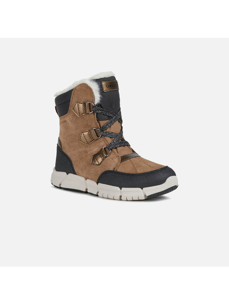 Geox Světle hnědá dívčí kotníková obuv Geox Flexyper AB