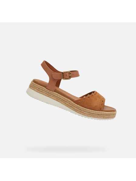 Geox Hnědé dámské sandály Geox Eolie