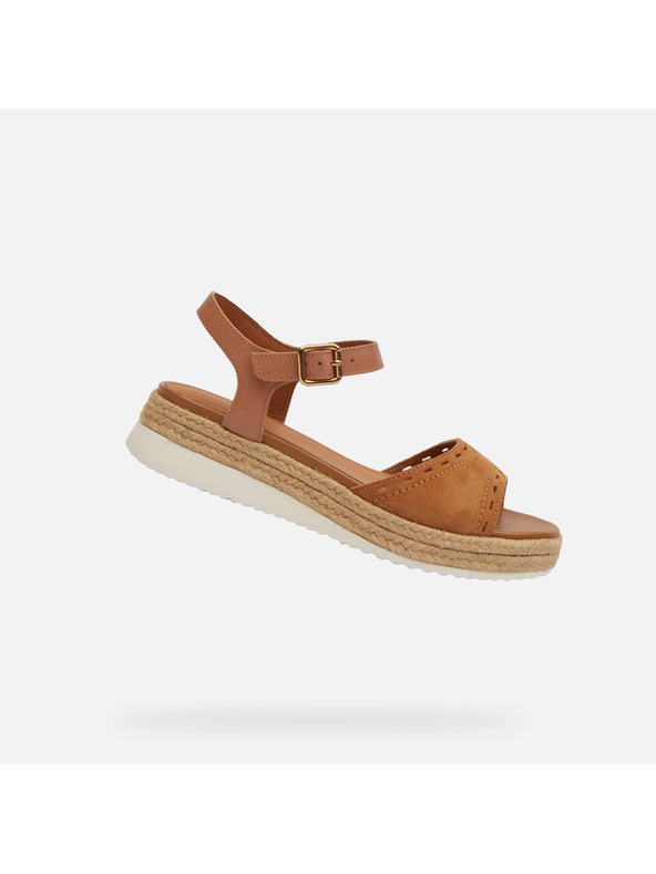 Geox Hnědé dámské sandály Geox Eolie