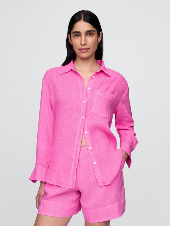 GAP Lněná oversize košile Big Shirt GAP