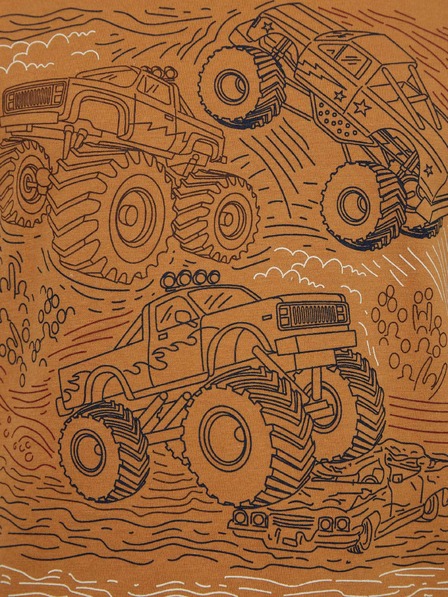 GAP Dětské tričko organic monster truck GAP