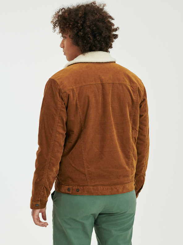 GAP Manšestrová bunda s kožíškem sherpa GAP