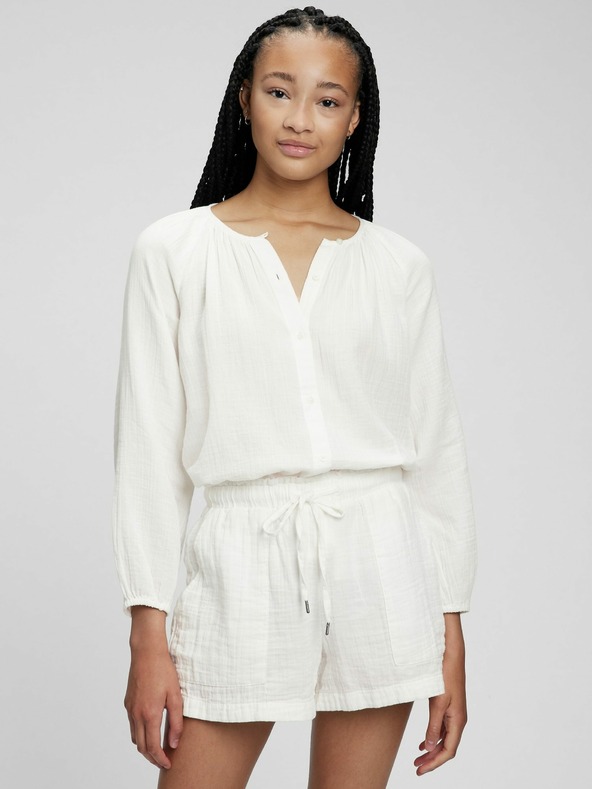 GAP Bavlněná košile bez límečku GAP