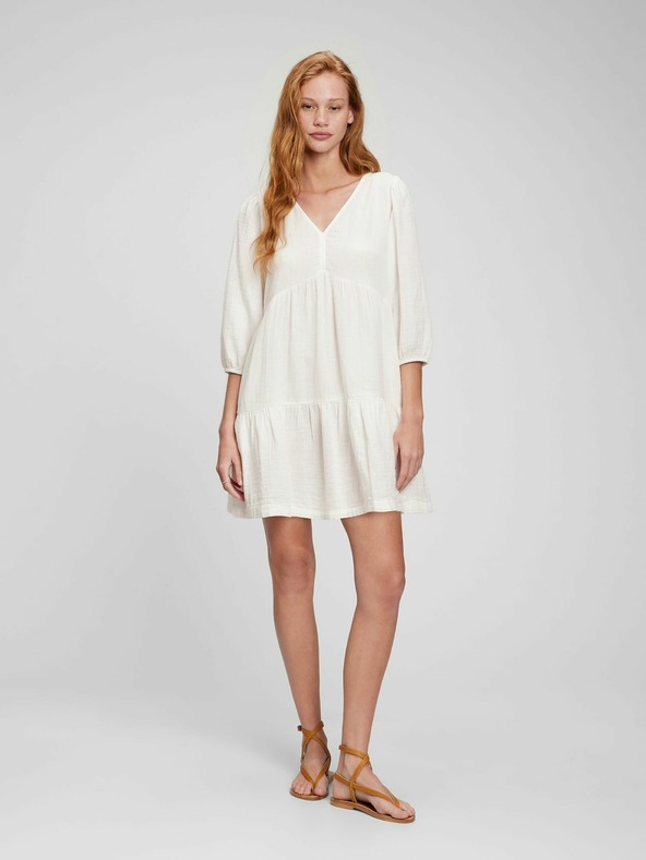 GAP Bavlněné volánové mini šaty GAP