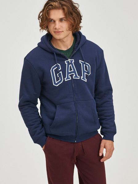 GAP Mikina sherpa s logem a na zip GAP