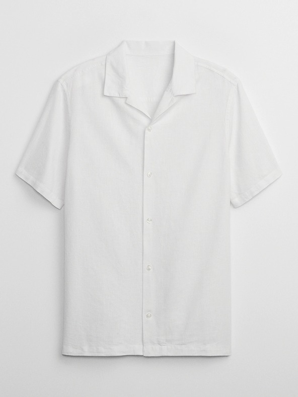 GAP Lněná košile s rozhalenkou GAP
