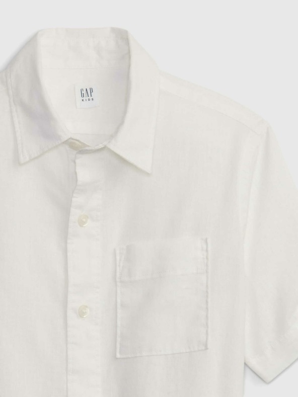 GAP Dětská lněná košile oxford GAP