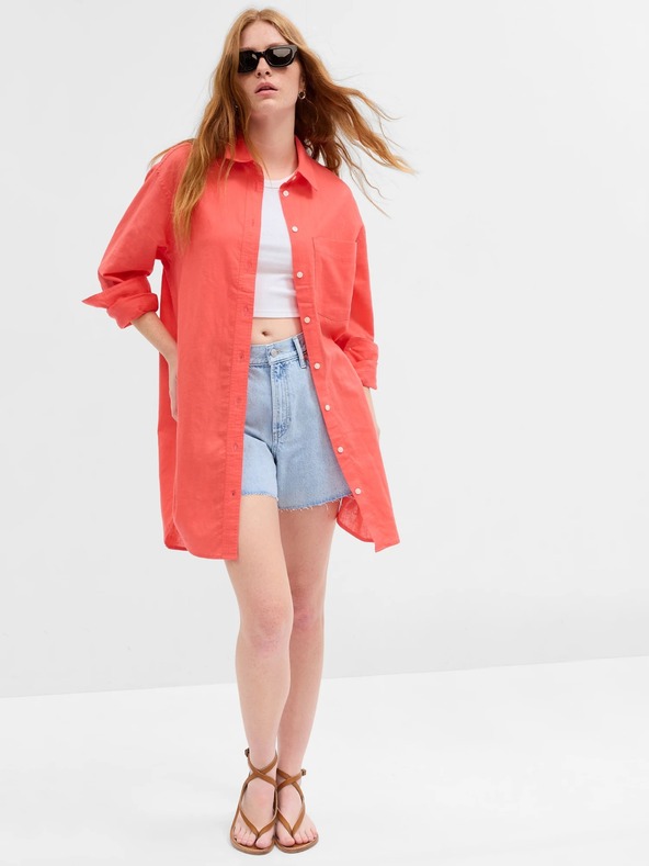 GAP Lněná dlouhá košile GAP