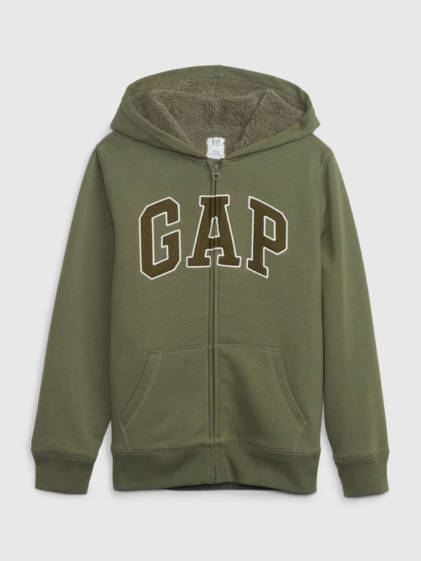 GAP Dětská zateplená mikina s logem GAP