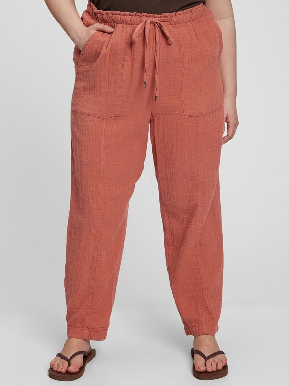 GAP Bavlněné kalhoty high rise GAP