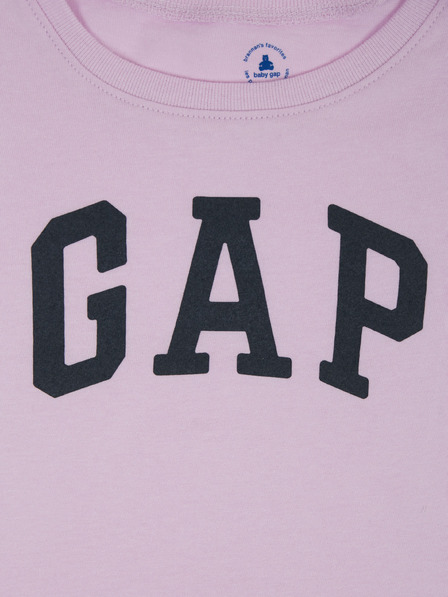 GAP Dětské tričko s logem a květy GAP