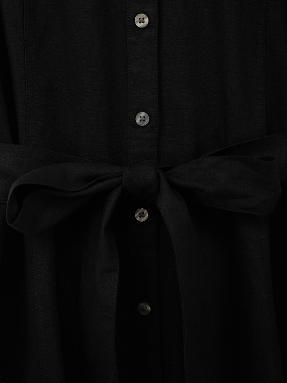 GAP Lněné košilové midi šaty GAP