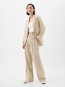 GAP Kalhoty Wide-Leg z lněné směsi GAP