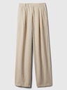 GAP Kalhoty Wide-Leg z lněné směsi GAP
