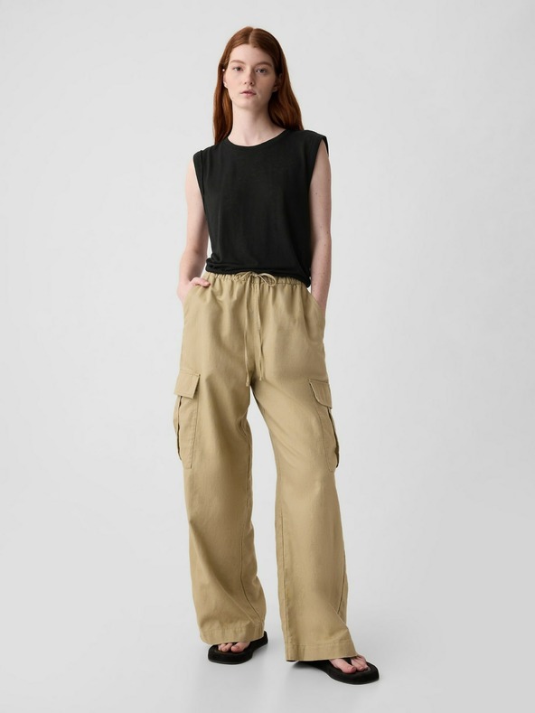 GAP Lněný tílkový top GAP