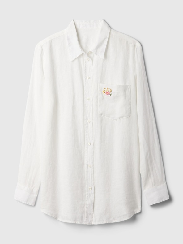 GAP Lněná košile s logem GAP