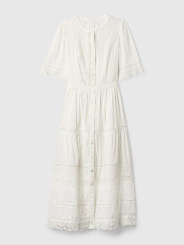 GAP Krajkové midi šaty GAP