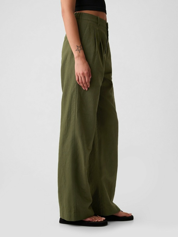 GAP Lněné kalhoty 365 High Rise GAP