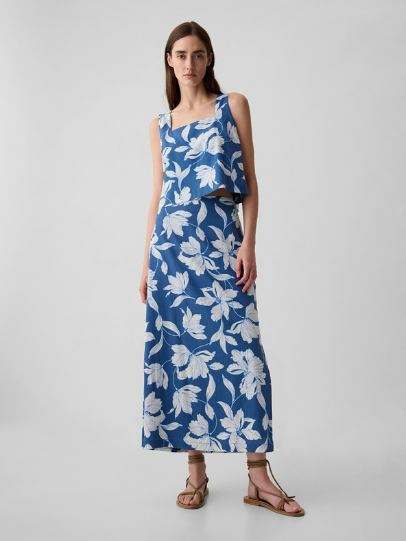 GAP Lněná maxi sukně GAP