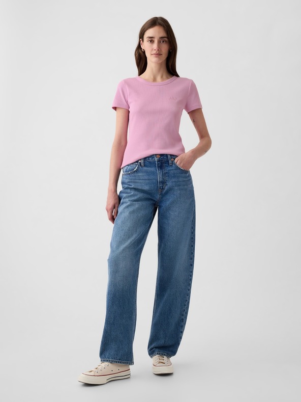 GAP Žebrované tričko s logem GAP