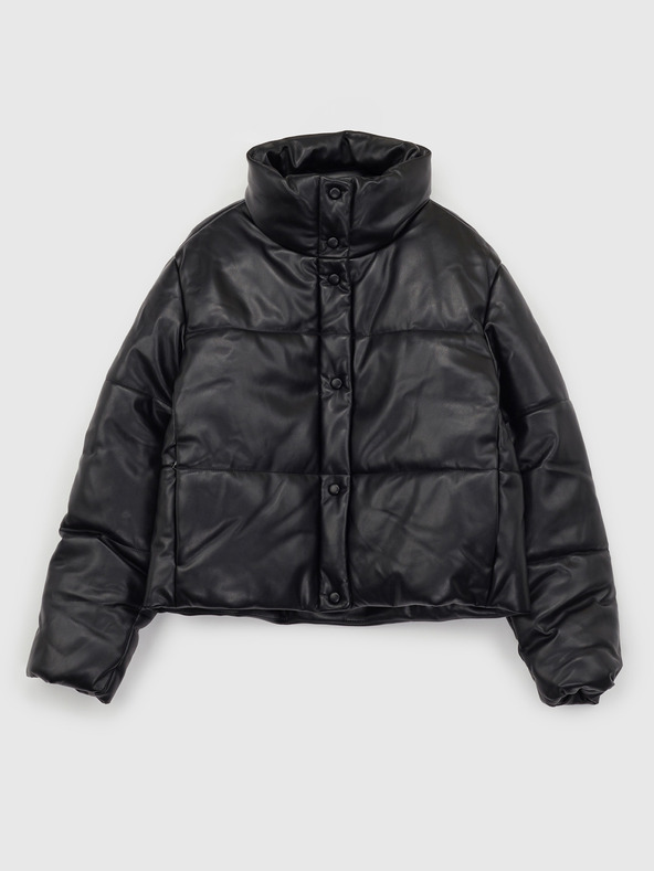 GAP Bunda z umělé kůže crop GAP