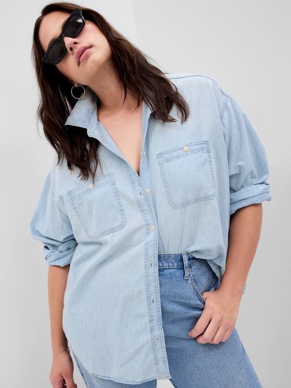 GAP Chambray oversize košile Big Shirt GAP