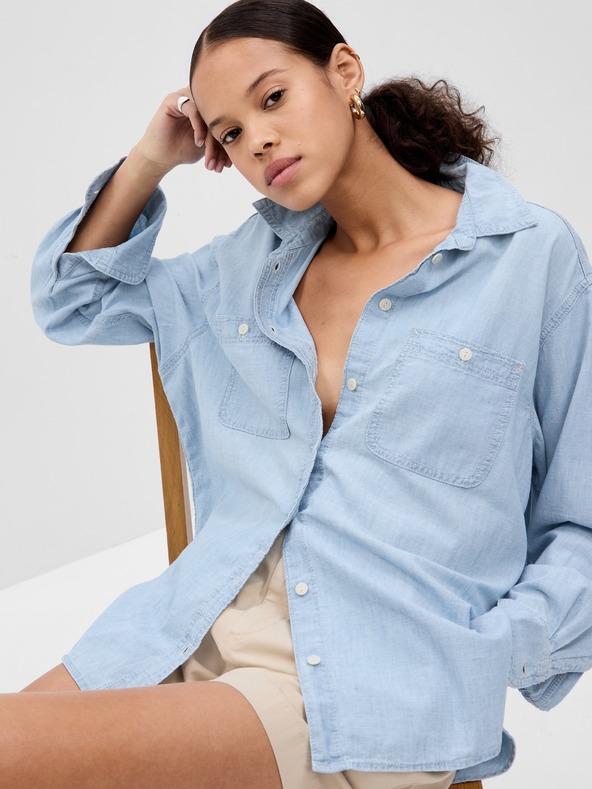 GAP Chambray oversize košile Big Shirt GAP