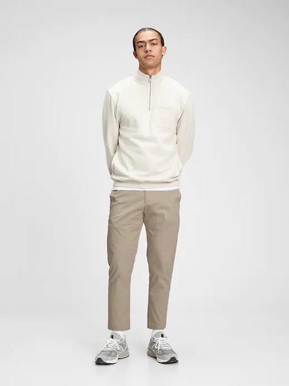GAP Kalhoty modern slim cropped khaki GapFlex GAP