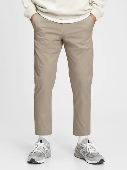 GAP Kalhoty modern slim cropped khaki GapFlex GAP