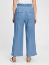 GAP Kalhoty high rise chambray wide-leg GAP
