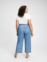 GAP Kalhoty high rise chambray wide-leg GAP