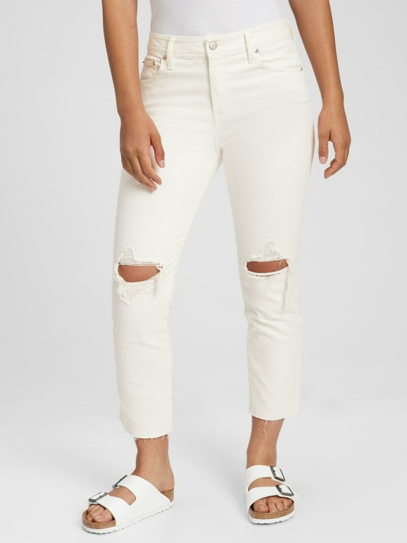 GAP Džíny slim boyfriend Mid Rise Destructed Universal GAP