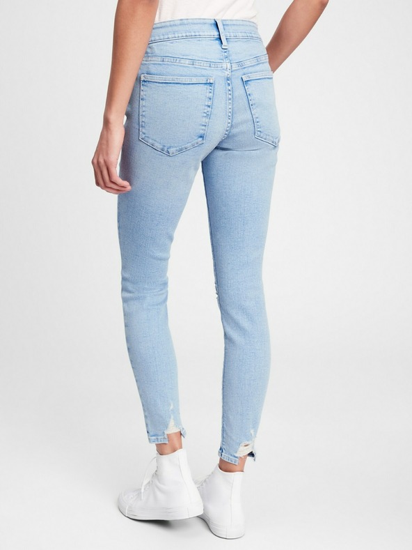 GAP Džíny distressed jeggings mid rise GAP