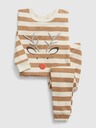 GAP Baby pruhované pyžamo se sobem GAP