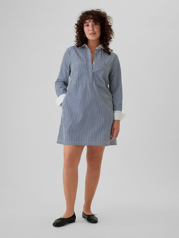 GAP Pruhované košilové mini šaty Gap