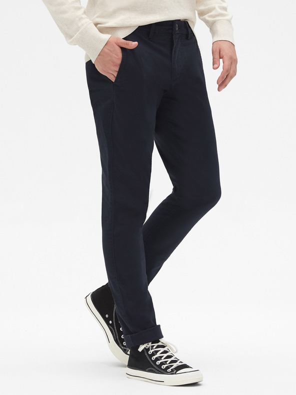 GAP Kalhoty essential khaki skinny fit GapFlex GAP