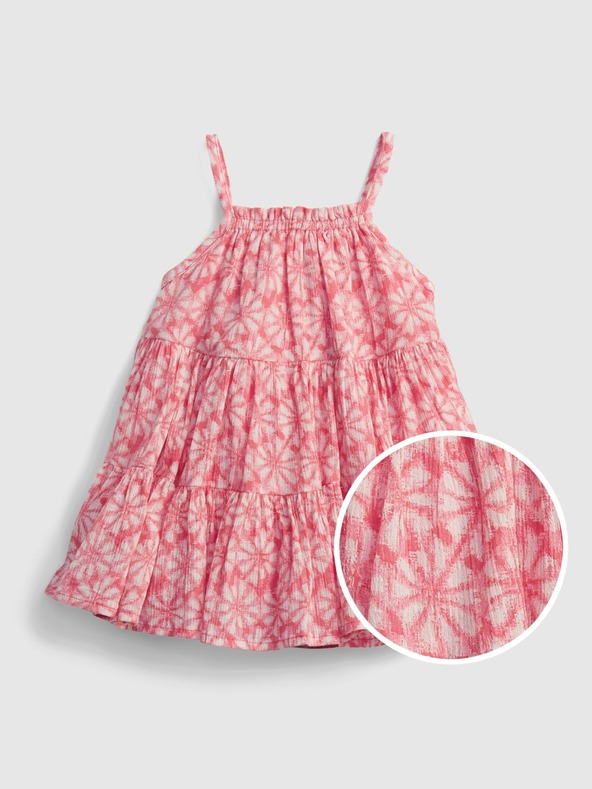 GAP Baby šaty gauze tiered floral GAP