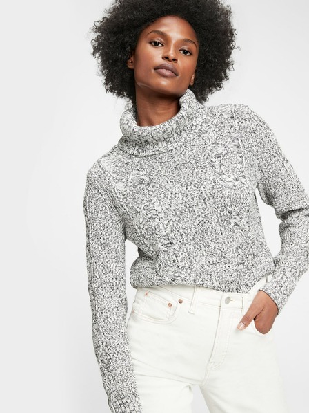 GAP Svetr cable knit s rolákem GAP