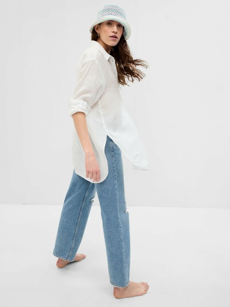 GAP Lněná dlouhá košile GAP