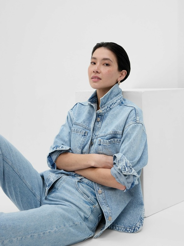 GAP Džínová košilová bunda GAP