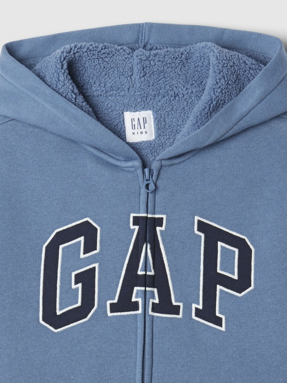 GAP Dětská sherpa mikina s logem GAP