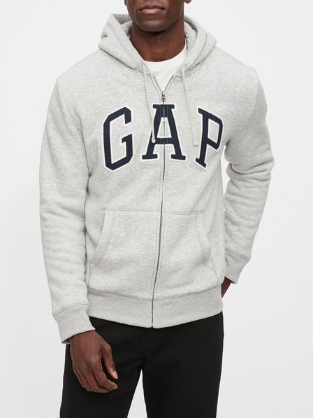 GAP Mikina GAP logo na zip sherpa