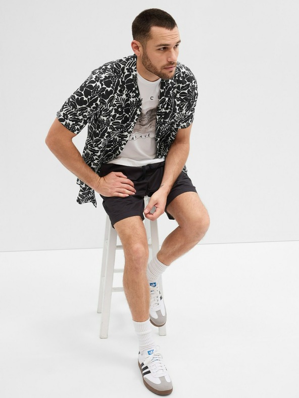 GAP Lněná vzorovaná košile GAP